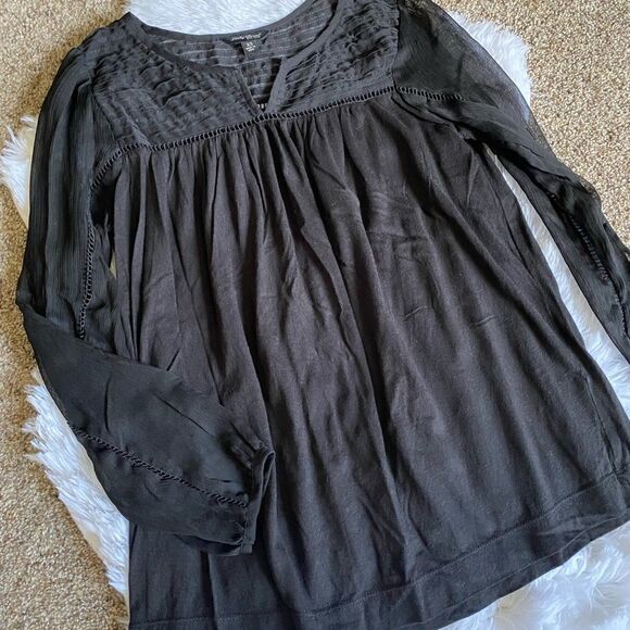 Lucky Brand Black Long Sleeve Top Size XS - Picture 2 of 7